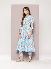 Women Green Ethnic Motifs Printed Pure Cotton Kurta with Trousers & Dupatta ( JOKS D24G 1402 Green )